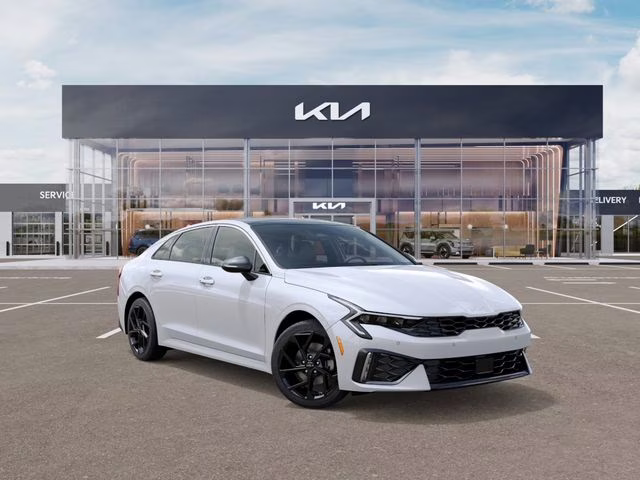 2026 Snow White Pearl Kia K5 GT-Line AWD Sedan
