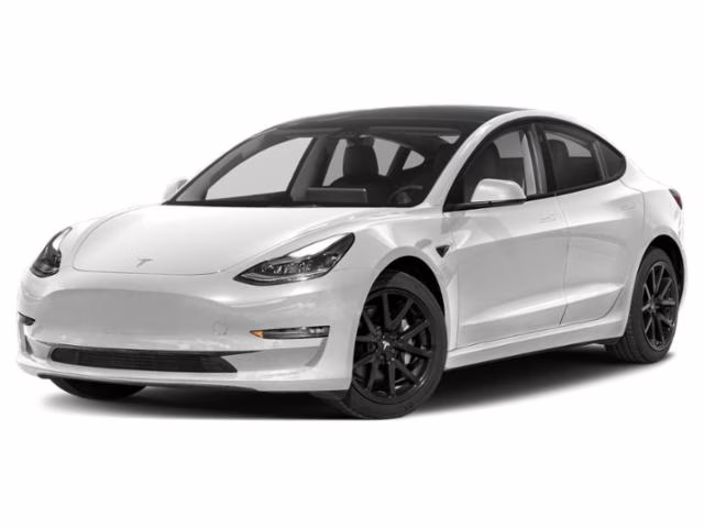 2021 White Tesla Model 3 Long Range AWD Sedan