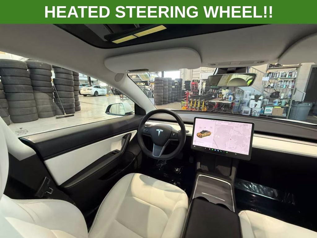 2021 White Tesla Model 3 Long Range AWD Sedan