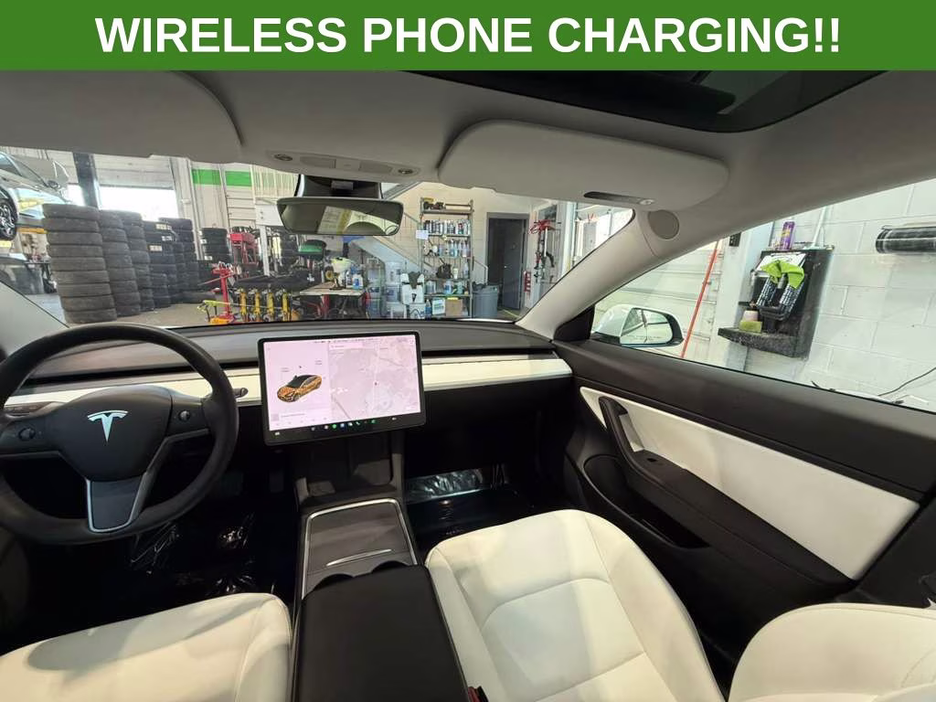 2021 White Tesla Model 3 Long Range AWD Sedan