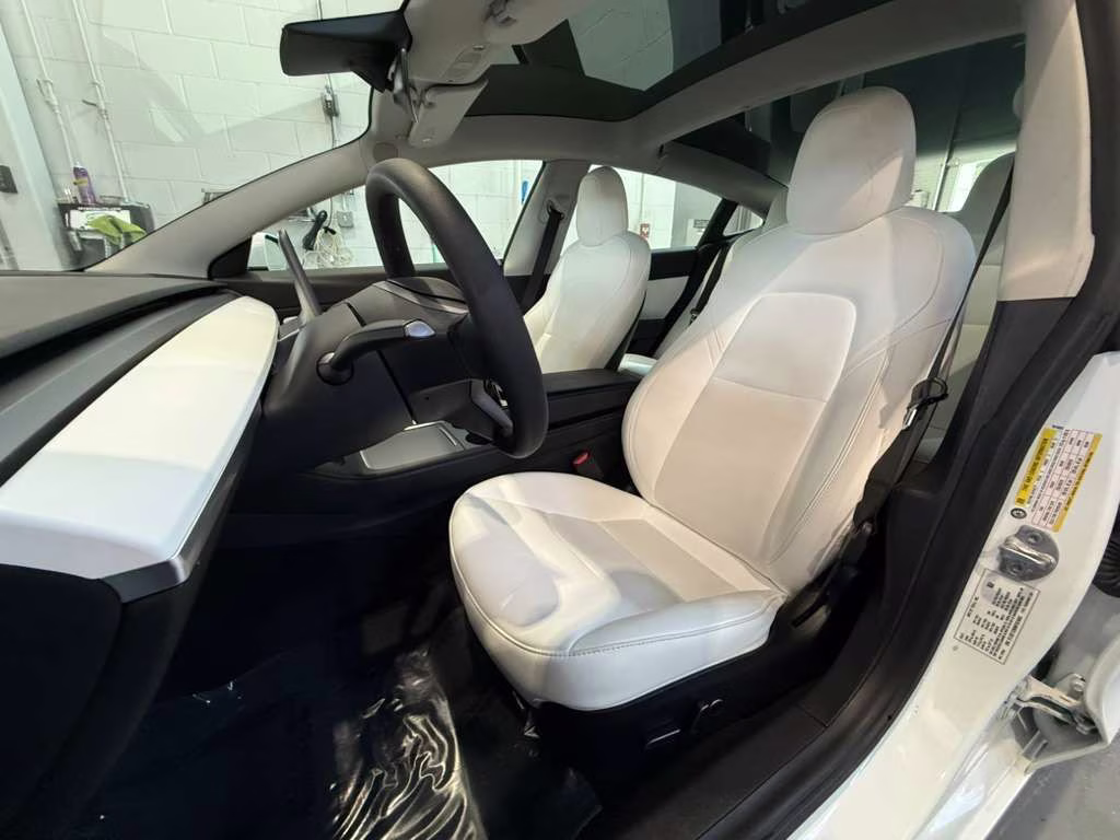 2021 White Tesla Model 3 Long Range AWD Sedan