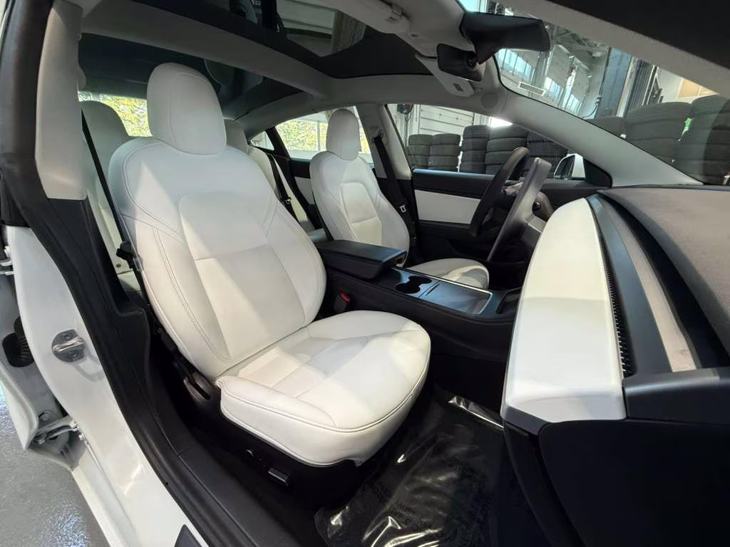 2021 White Tesla Model 3 Long Range AWD Sedan