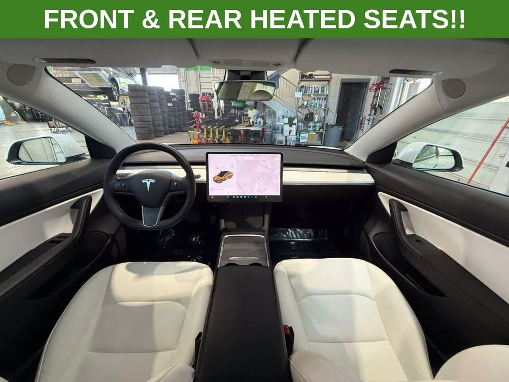 2021 White Tesla Model 3 Long Range AWD Sedan