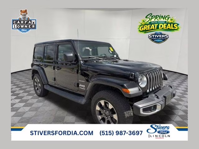 2018 Black Clearcoat Jeep Wrangler Unlimited Sahara 4X4 SUV