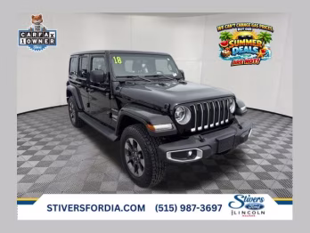 2018 Black Clearcoat Jeep Wrangler Unlimited Sahara 4X4 SUV