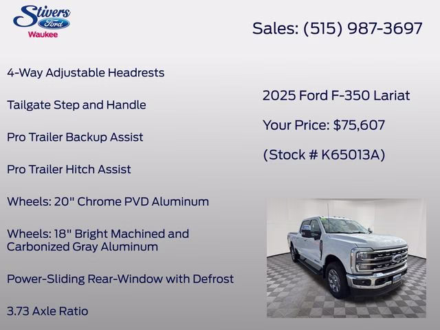 2025 Oxford White Ford Super Duty F-350 SRW Lariat 4X4 Truck