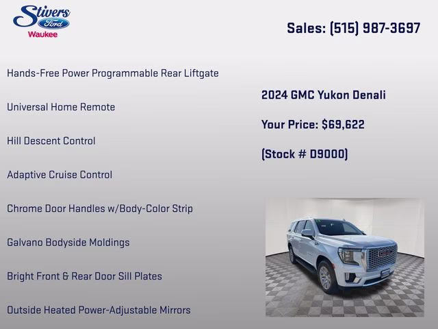 2024 White Frost Tricoat GMC Yukon Denali 4X4 SUV