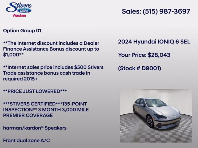 2024 Curated Silver Hyundai IONIQ 6 SEL AWD Sedan