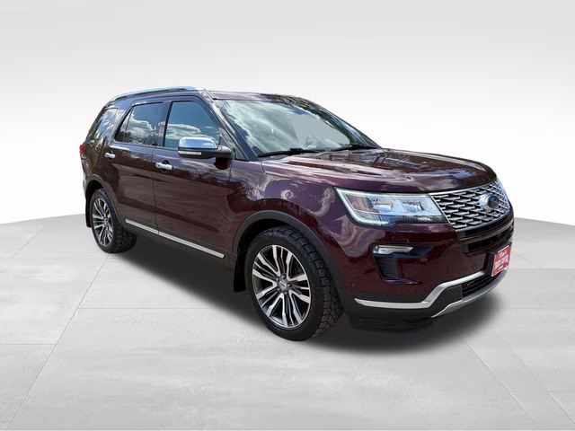 2018 Burgundy Ford Explorer Platinum 4X4 SUV