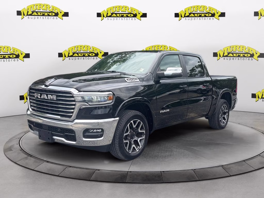 2025 Diamond Black Crystal Pearlcoat Ram 1500 Laramie 4X4 Truck