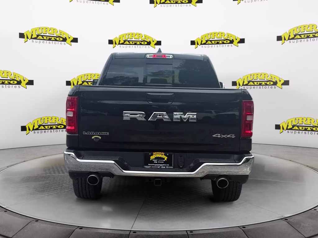 2025 Diamond Black Crystal Pearlcoat Ram 1500 Laramie 4X4 Truck