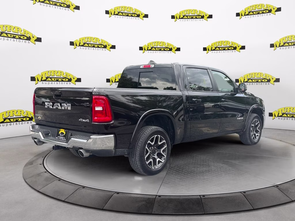 2025 Diamond Black Crystal Pearlcoat Ram 1500 Laramie 4X4 Truck