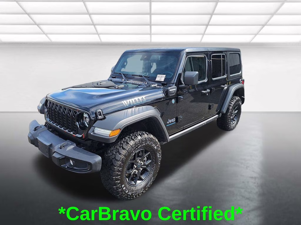 2025 Black Clearcoat Jeep Wrangler Willys 4xe 4X4 SUV