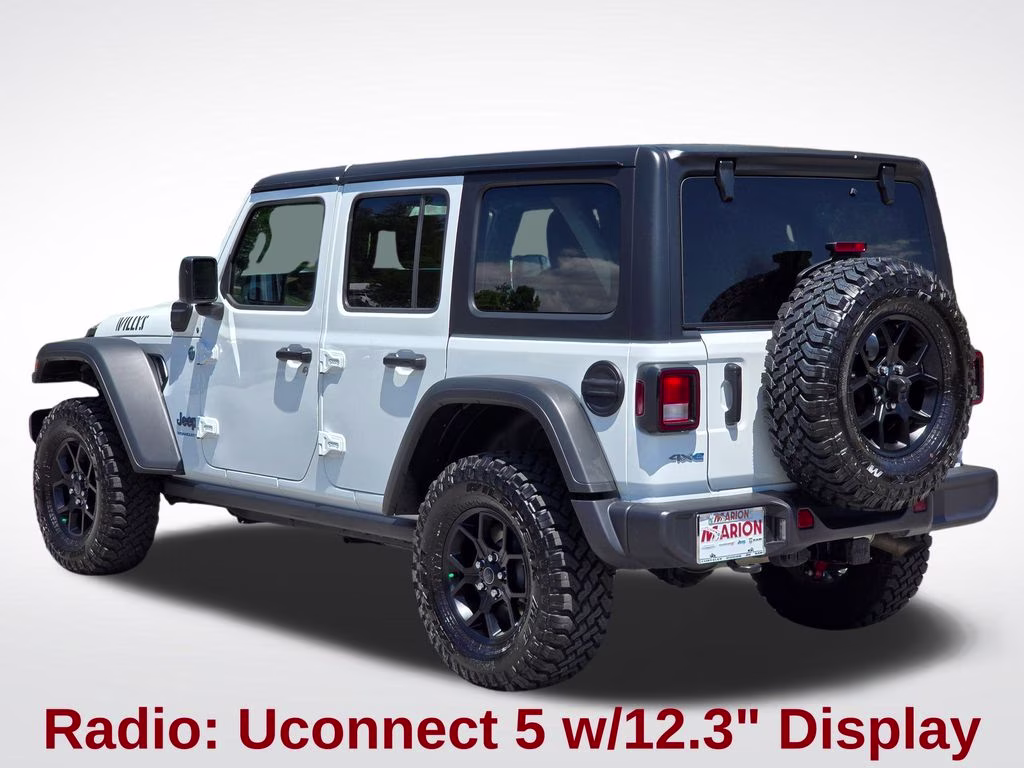 2025 Bright White Clearcoat Jeep Wrangler Willys 4xe 4X4 SUV