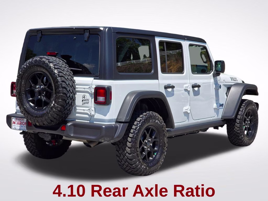 2025 Bright White Clearcoat Jeep Wrangler Willys 4xe 4X4 SUV