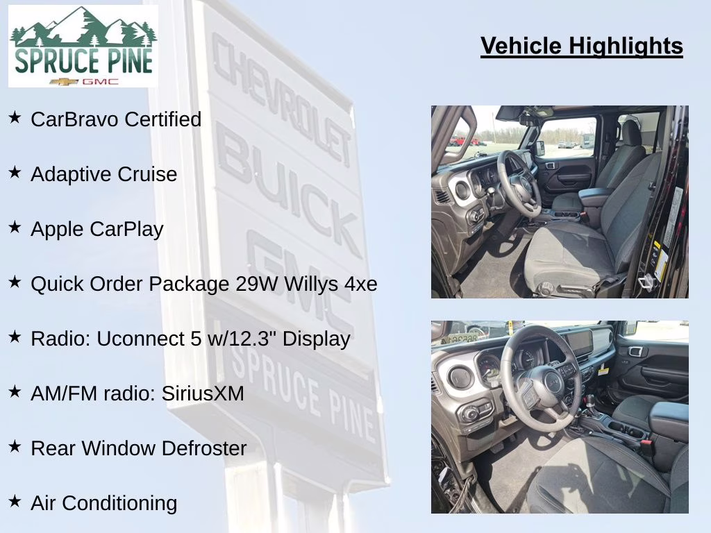 2025 Black Clearcoat Jeep Wrangler Willys 4xe 4X4 SUV