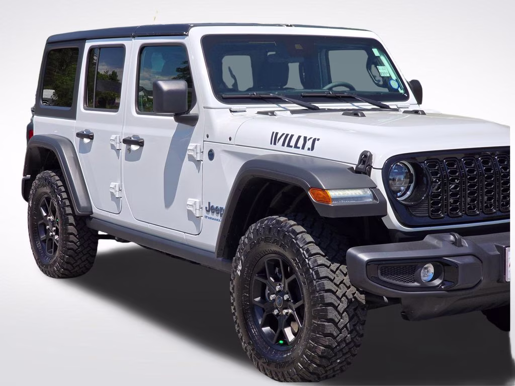 2025 Bright White Clearcoat Jeep Wrangler Willys 4xe 4X4 SUV