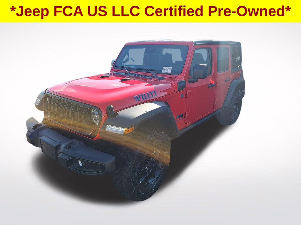 2025 Firecracker Red Clearcoat Jeep Wrangler Willys 4xe 4X4 SUV