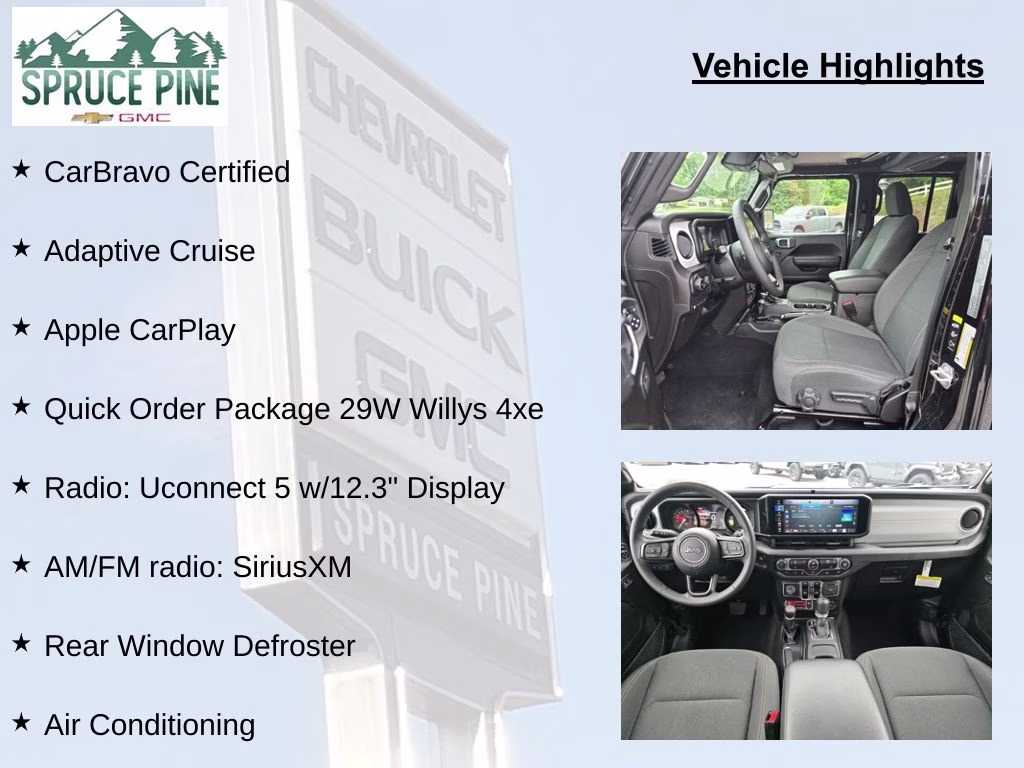2025 Black Clearcoat Jeep Wrangler Willys 4xe 4X4 SUV