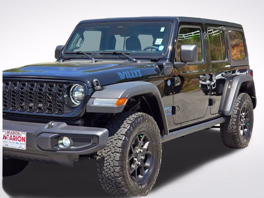 2025 Black Clearcoat Jeep Wrangler Willys 4xe 4X4 SUV