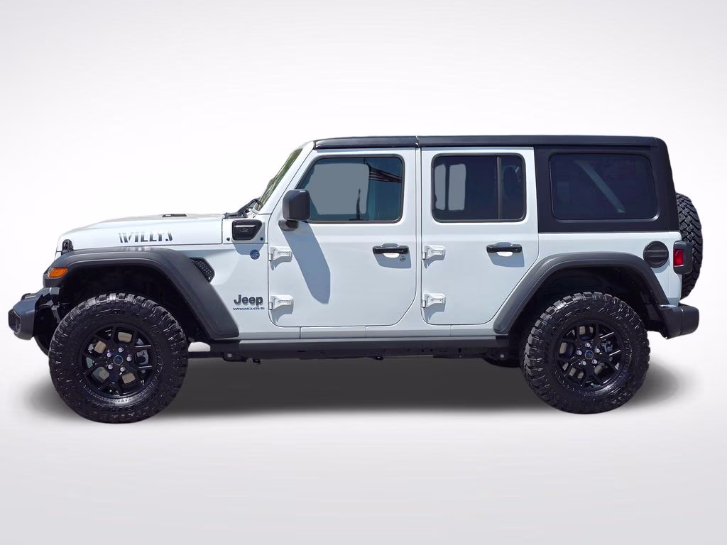 2025 Bright White Clearcoat Jeep Wrangler Willys 4xe 4X4 SUV