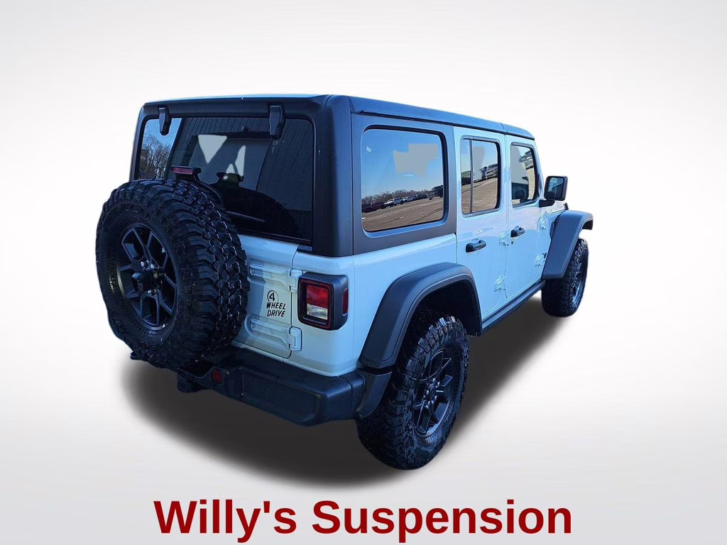 2025 Bright White Clearcoat Jeep Wrangler Willys 4xe 4X4 SUV