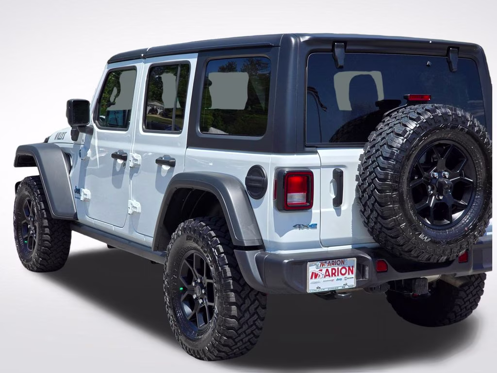 2025 Bright White Clearcoat Jeep Wrangler Willys 4xe 4X4 SUV