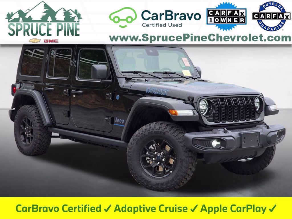 2025 Black Clearcoat Jeep Wrangler Willys 4xe 4X4 SUV