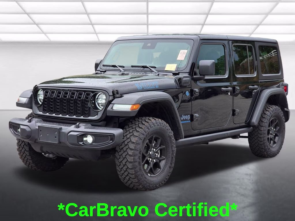 2025 Black Clearcoat Jeep Wrangler Willys 4xe 4X4 SUV
