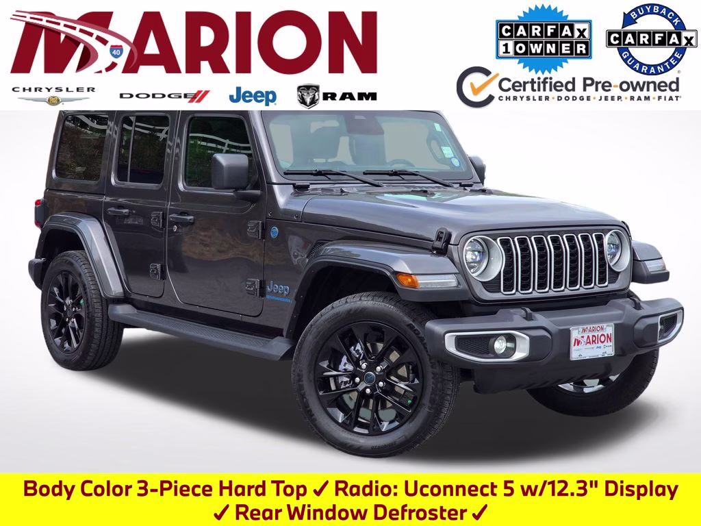 2025 Granite Crystal Metallic Clearcoat Jeep Wrangler Sahara 4xe 4X4 SUV