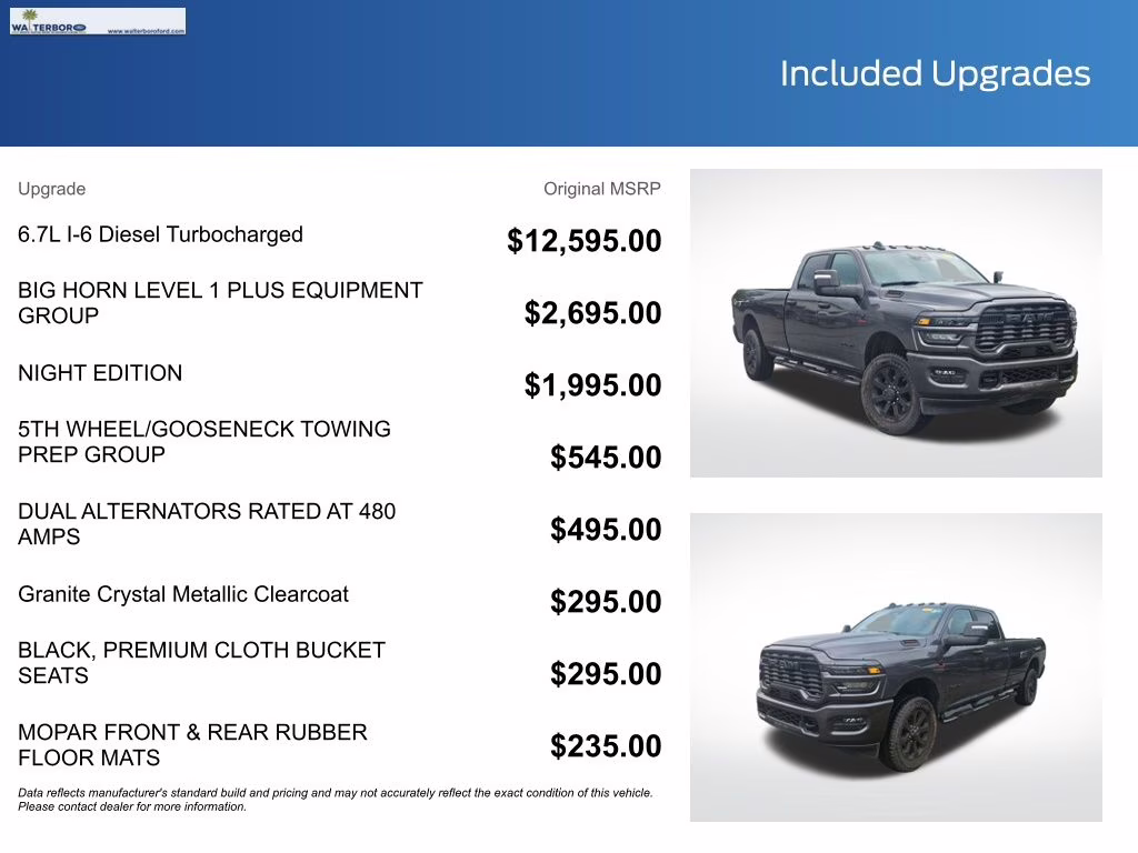 2025 Granite Crystal Metallic Clearcoat Ram 3500 Big Horn 4X4 Truck