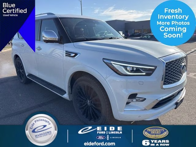2021 Moonstone White INFINITI QX80 Sensory 4X4 SUV