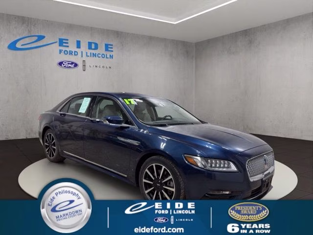 2017 Midnight Sapphire Blue Metallic Lincoln Continental Reserve AWD Sedan