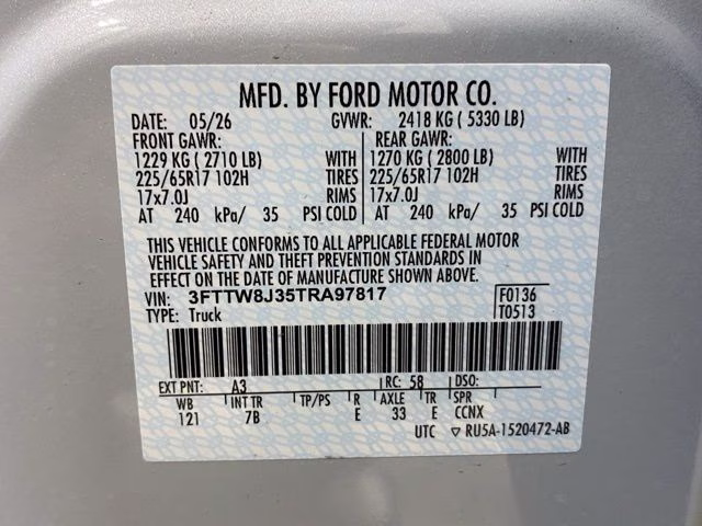 2026 Space White Metallic Ford Maverick XLT AWD Truck