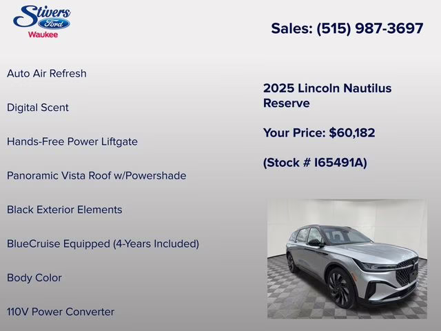 2025 Radiance Metallic Lincoln Nautilus Reserve AWD SUV