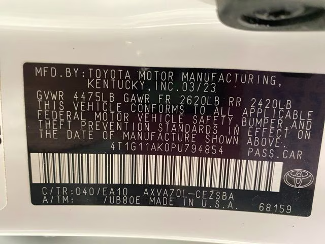 2023 Ice Toyota Camry SE FWD Sedan