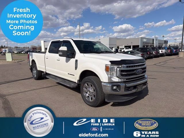 2020 Star White Metallic Tri-Coat Ford Super Duty F-350 SRW Lariat 4X4 Truck