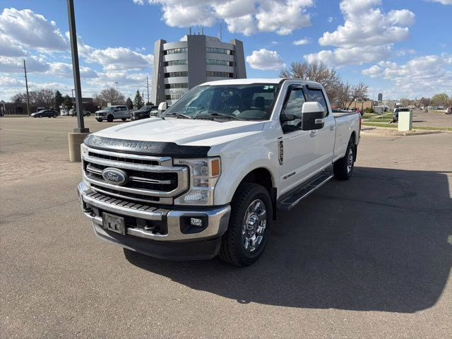 2020 Star White Metallic Tri-Coat Ford Super Duty F-350 SRW Lariat 4X4 Truck