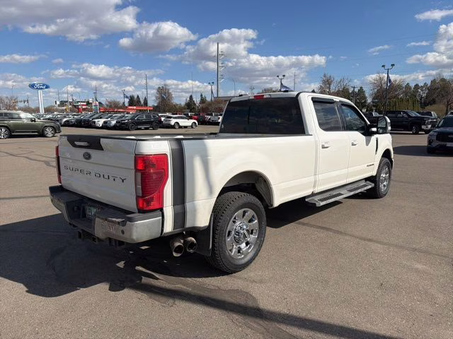 2020 Star White Metallic Tri-Coat Ford Super Duty F-350 SRW Lariat 4X4 Truck