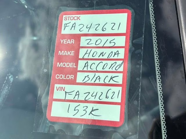 2015 Crystal Black Pearl Honda Accord Sedan Sport FWD Sedan