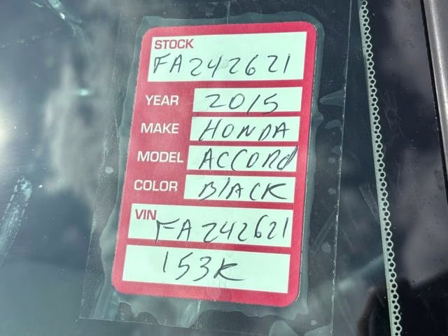 2015 Crystal Black Pearl Honda Accord Sedan Sport FWD Sedan