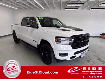 2022 Bright White Clearcoat Ram 1500 Laramie 4X4 Truck
