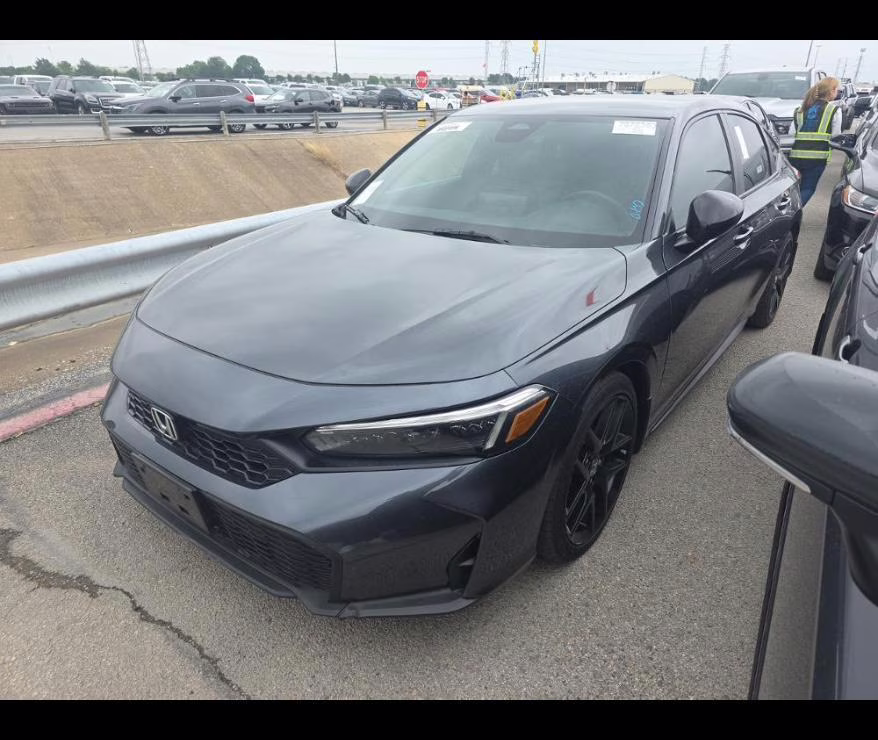 2025 Meteorite Gray Metallic Honda Civic Hatchback Sport FWD Hatchback