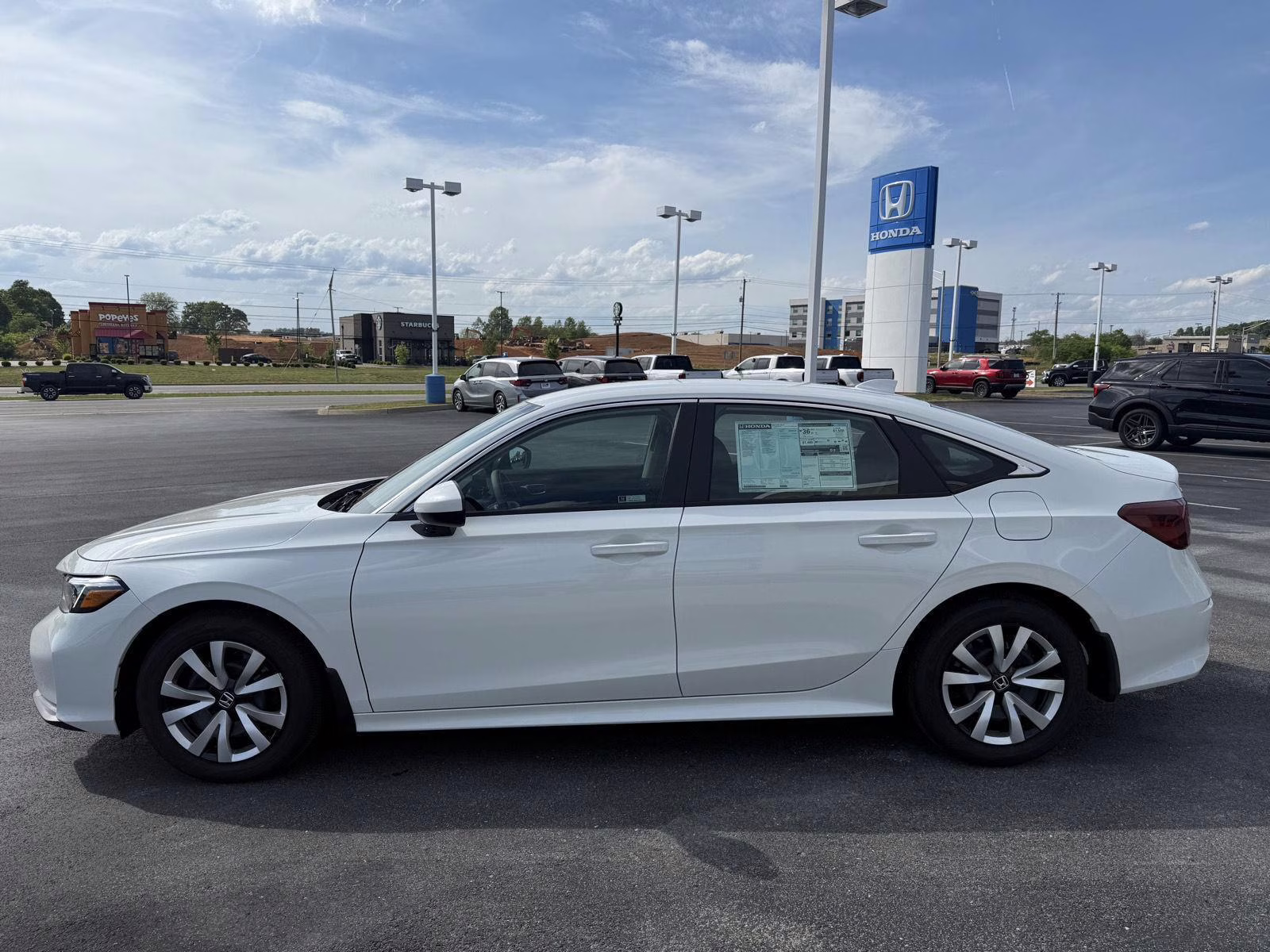 2026 Platinum White Pearl Honda Civic Sedan LX FWD Sedan