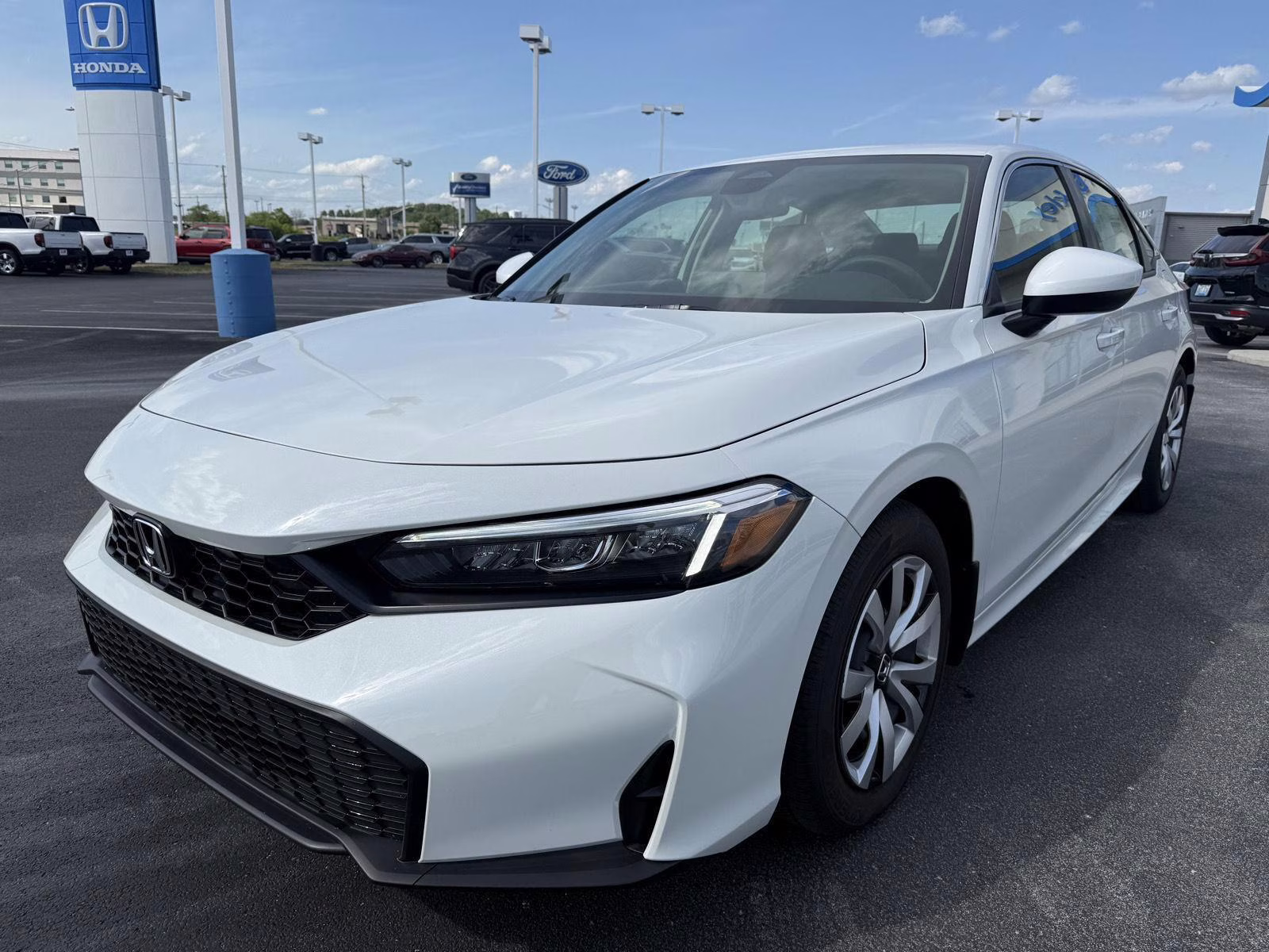 2026 Platinum White Pearl Honda Civic Sedan LX FWD Sedan