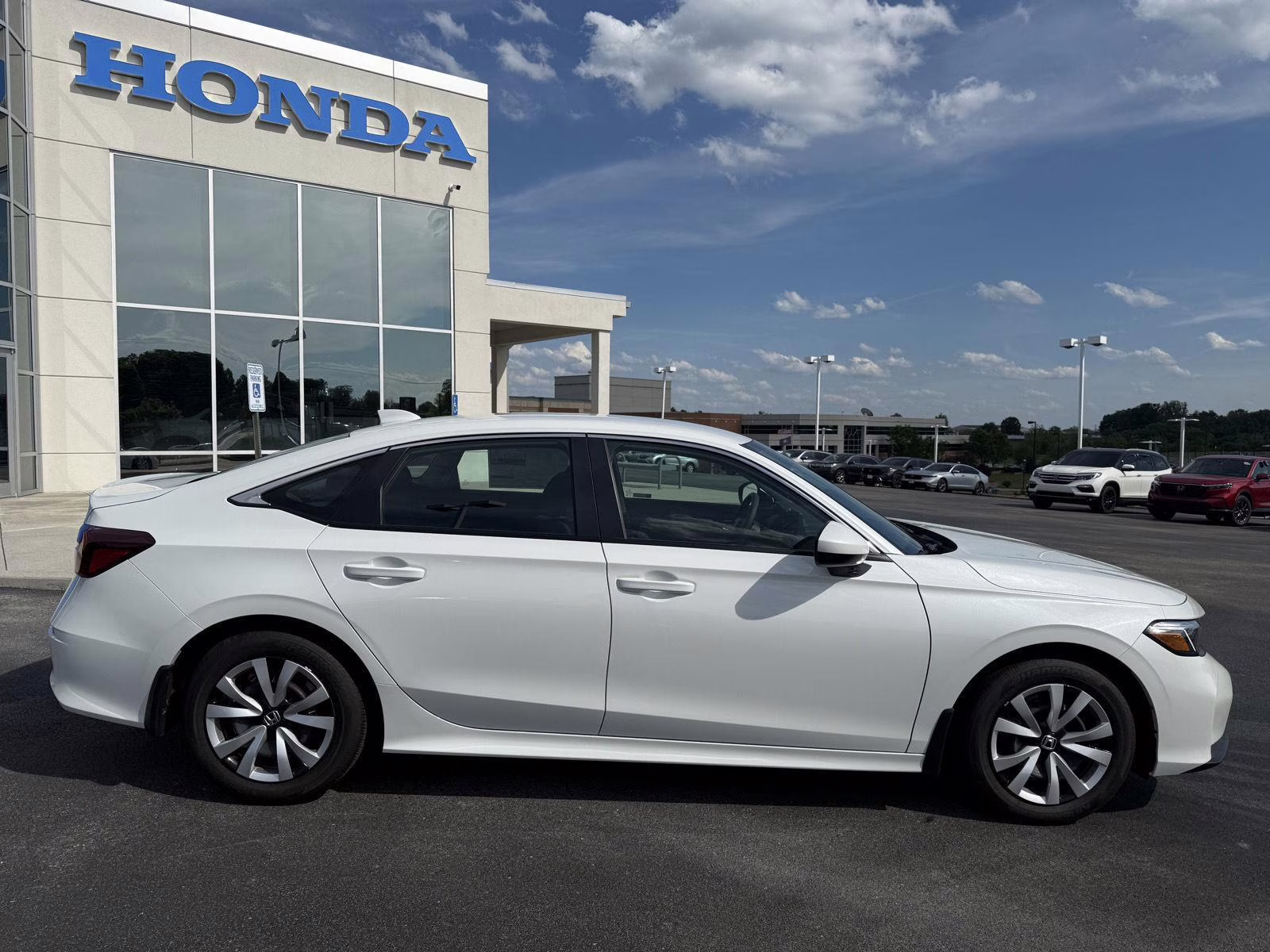 2026 Platinum White Pearl Honda Civic Sedan LX FWD Sedan