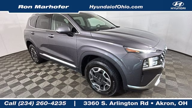 2021 Portofino Gray Hyundai Santa Fe Hybrid Blue AWD SUV