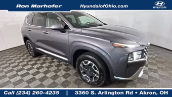 2021 Portofino Gray Hyundai Santa Fe Hybrid Blue AWD SUV