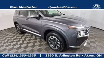 2021 Portofino Gray Hyundai Santa Fe Hybrid Blue AWD SUV
