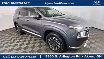 2021 Portofino Gray Hyundai Santa Fe Hybrid Blue AWD SUV